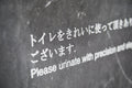 Please urinate with precision and elegance