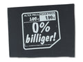 0% Billiger